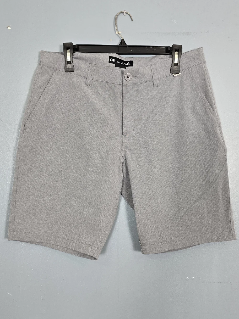 Travis Mathew Men's Light Gray Flat-Front Shorts